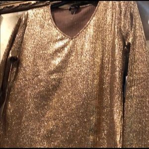 Gold Glitter Women's Top